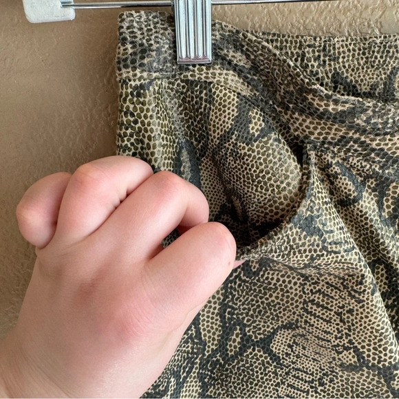 Steve Madden INSANE Vintage 1990s Y2K Snakeskin Leather Bootcut Pants K - Picture 2 of 6